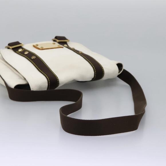 LOUIS VUITTON Antigua Buzas PM Shoulder Bag Canvas White M40042 - Picture 8 of 16
